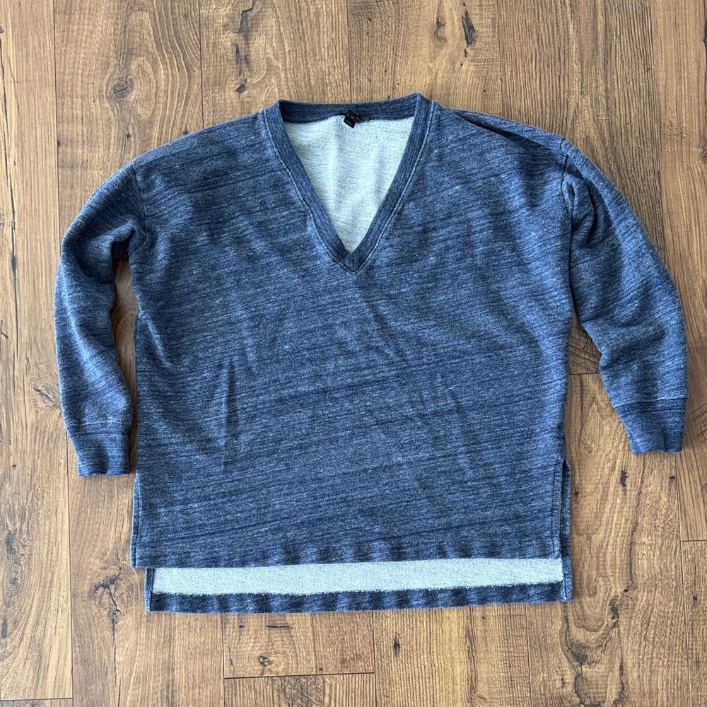 J.Crew women’s v neck blue sweatshirt, size XS